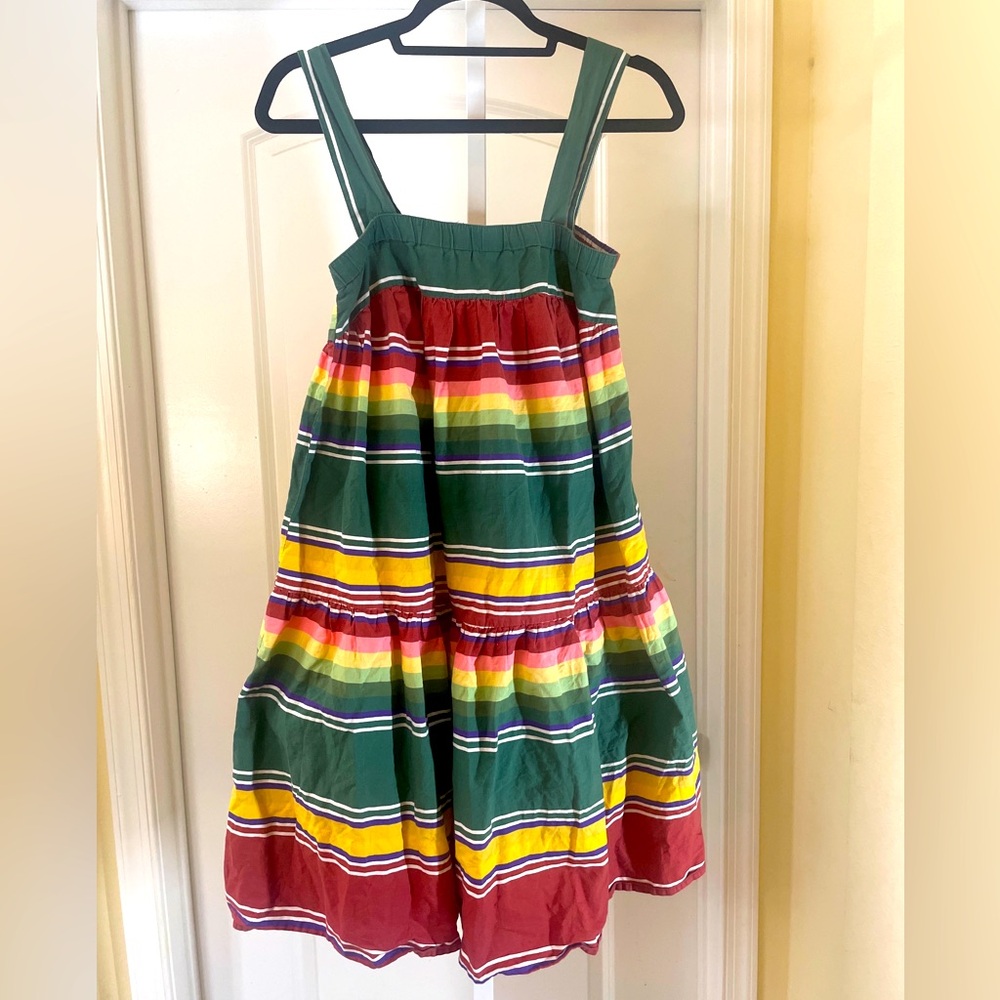 ASOS Green Multicolor Striped Sundress